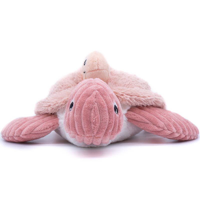 Peluche Les Ptipotos Sauvenou maman et bébé tortue rose (29 cm) (Les Déglingos) - Image 7
