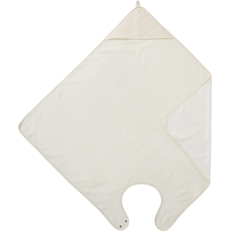 Bb&Co - Cape de bain Tablier Soft bambou mousse de lait (100 x 100 cm)
