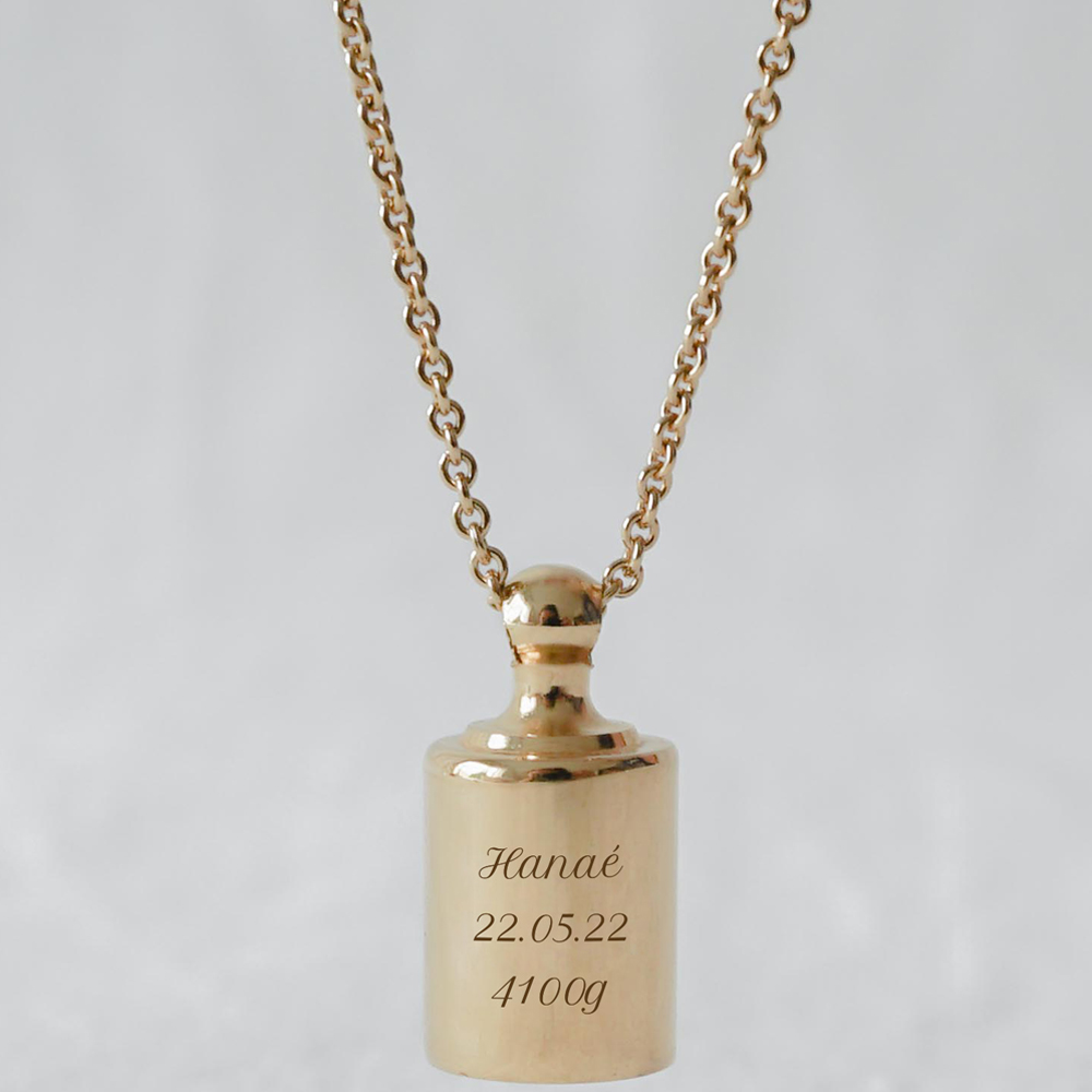 Mon Petit Poids - Collier personnalisable plaqué or jaune