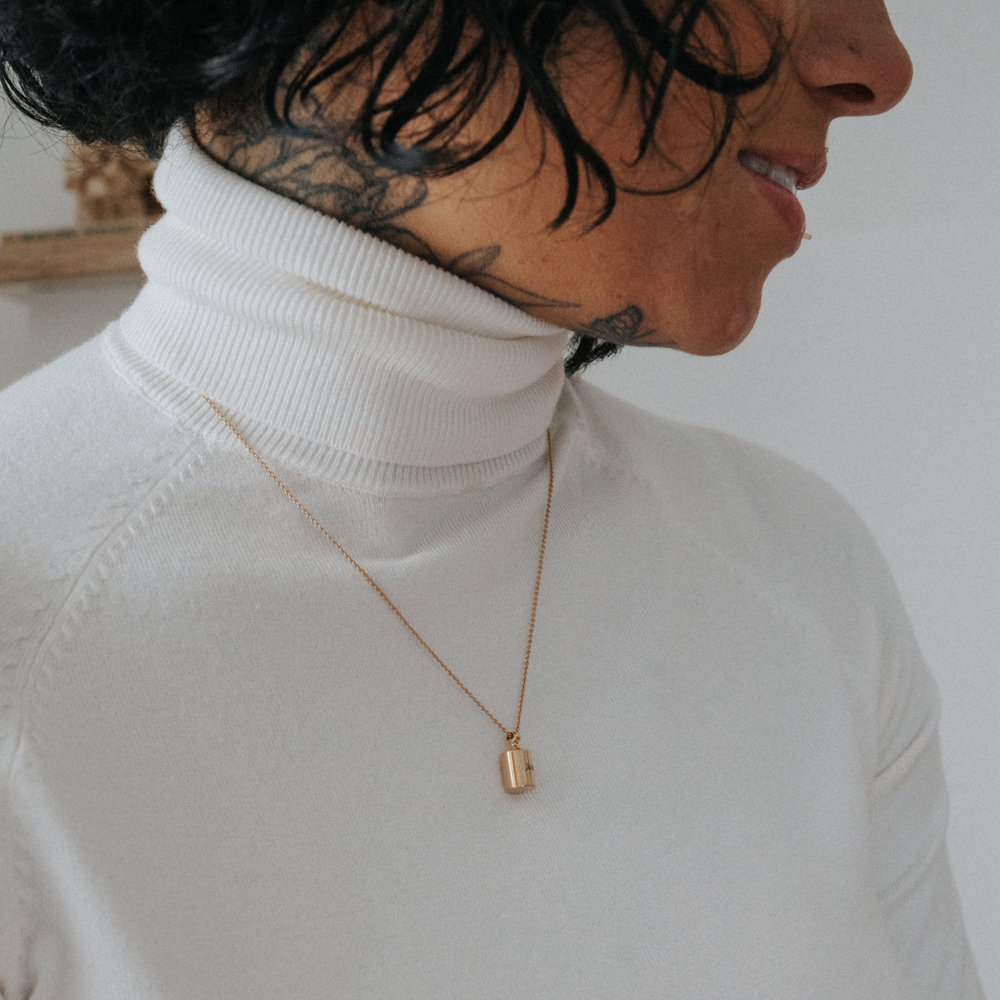 Collier personnalisable plaqué or jaune (Mon Petit Poids) - Image 2