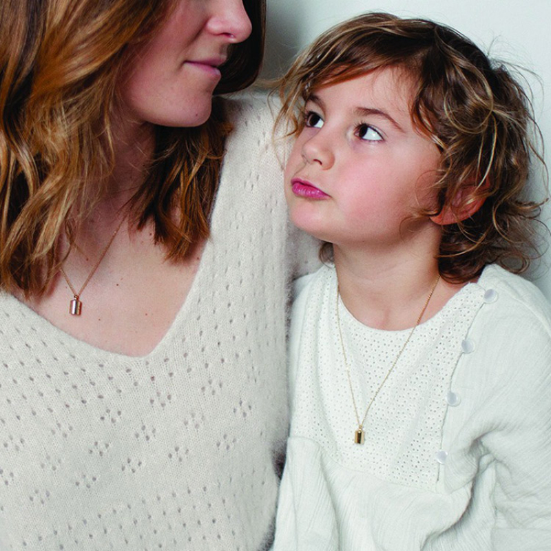 Collier personnalisable plaqué or jaune (Mon Petit Poids) - Image 3