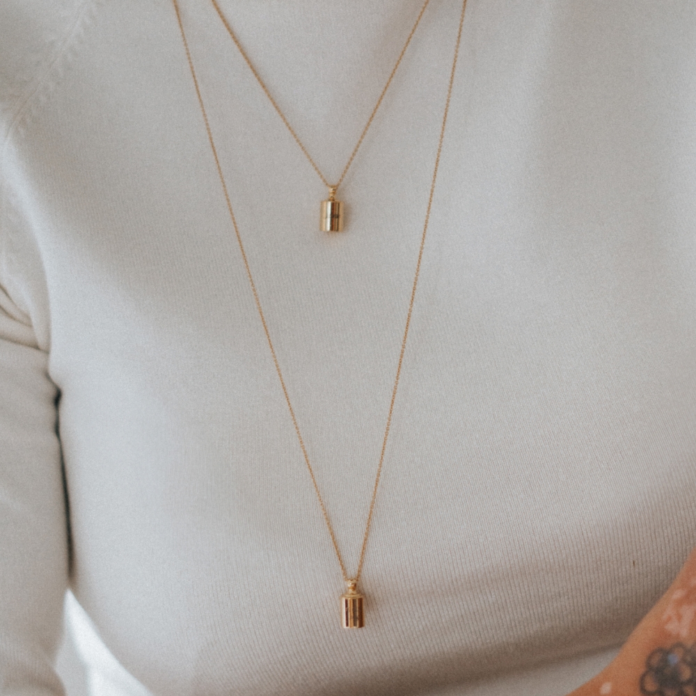 Collier personnalisable plaqué or jaune (Mon Petit Poids) - Image 4