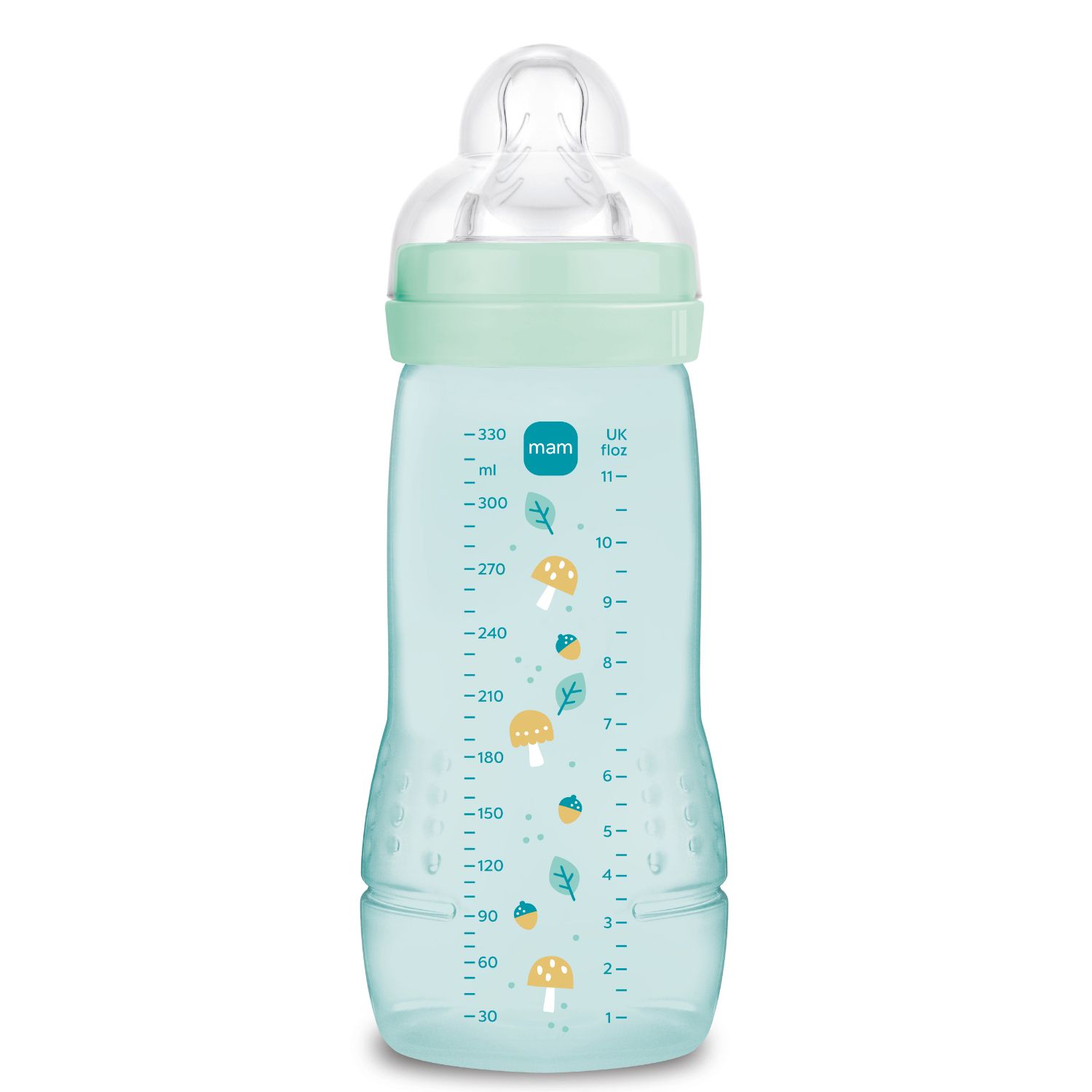 Lot de 2 biberons Easy Active 2ème âge Ice - Tétine débit X (330ml) (Mam) - Image 1