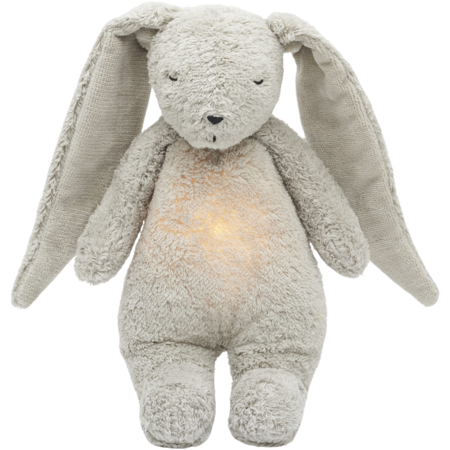 Moonie - Peluche veilleuse lapin nature bio avec sons & lumières gris 2.0