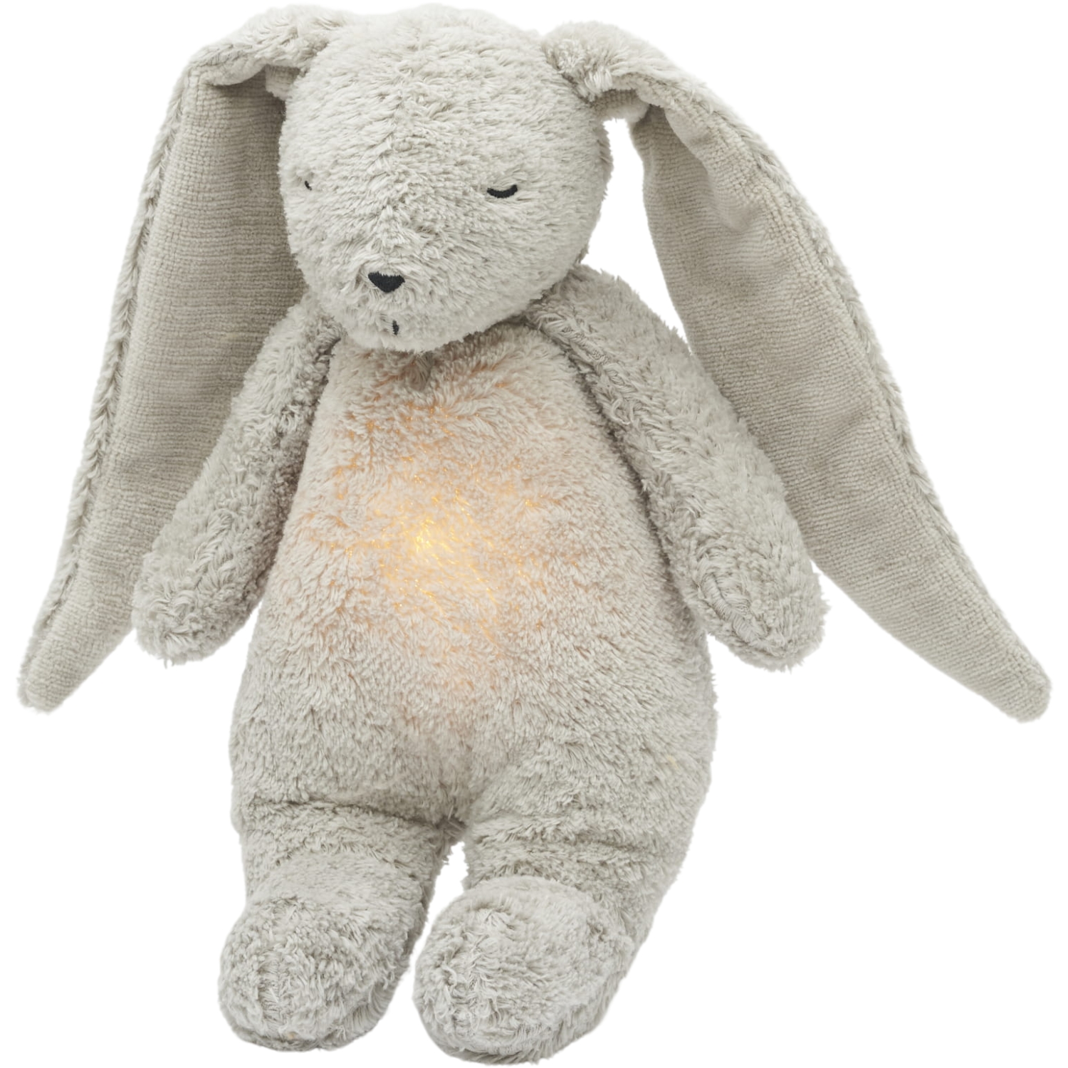 Moonie - Peluche veilleuse lapin nature bio avec sons & lumières gris 2.0