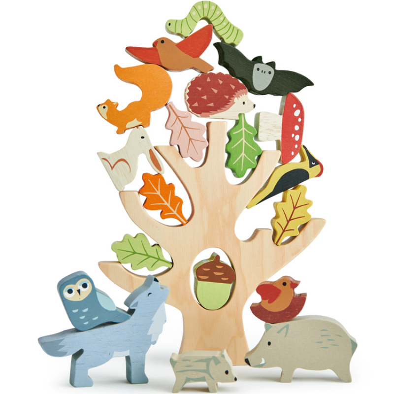 Animaux de la forêt en bois à empiler (Tender Leaf) - Image 1