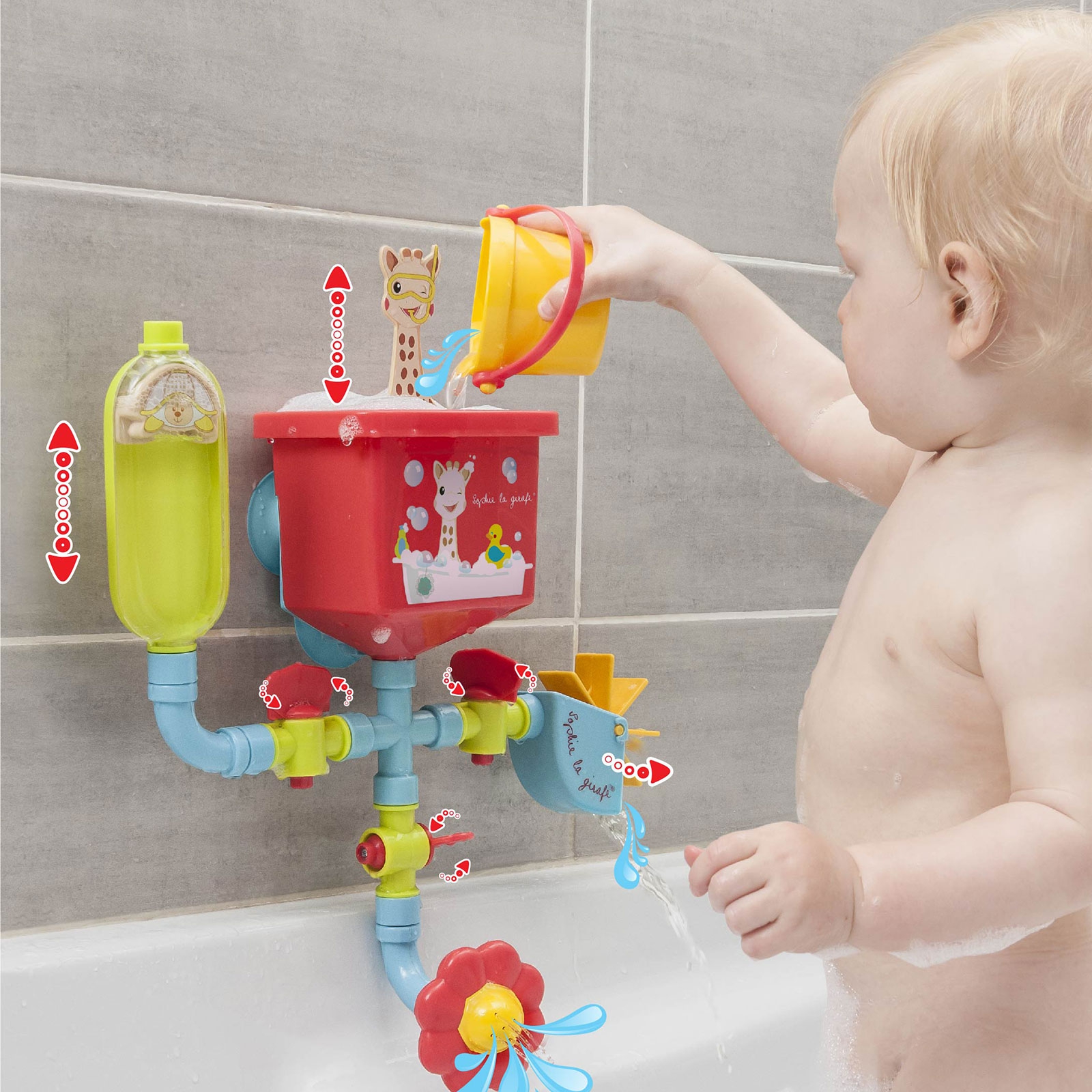 Jouet de bain Tuyaux folies (Sophie la girafe) - Image 1