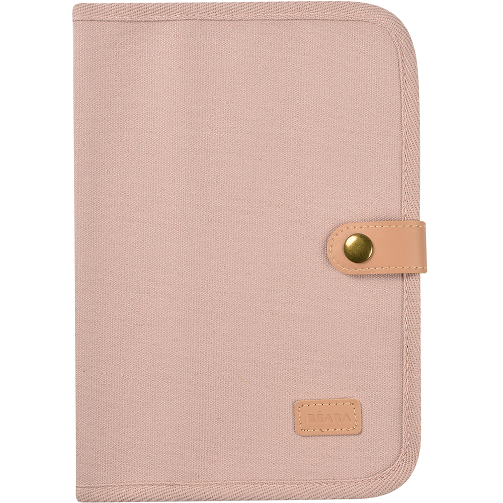 Béaba - Protège carnet de santé Canvas rose poudré