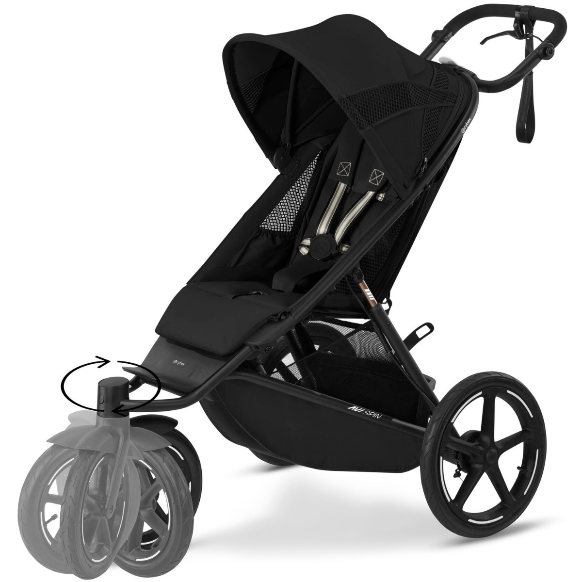 Poussette tout-terrain AVI SPIN Moon Black (Cybex) - Image 2