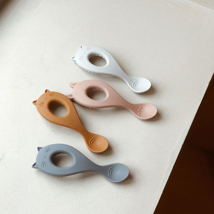 Lot de 4 cuillères en silicone Liva rose mix (Liewood) - Image 5
