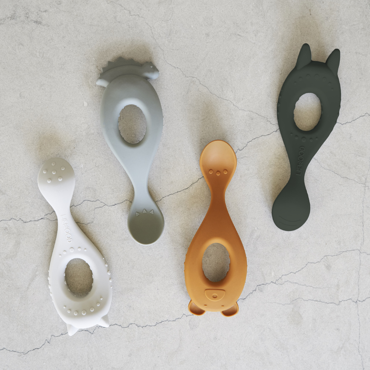 Lot de 4 cuillères en silicone Liva rose mix (Liewood) - Image 6