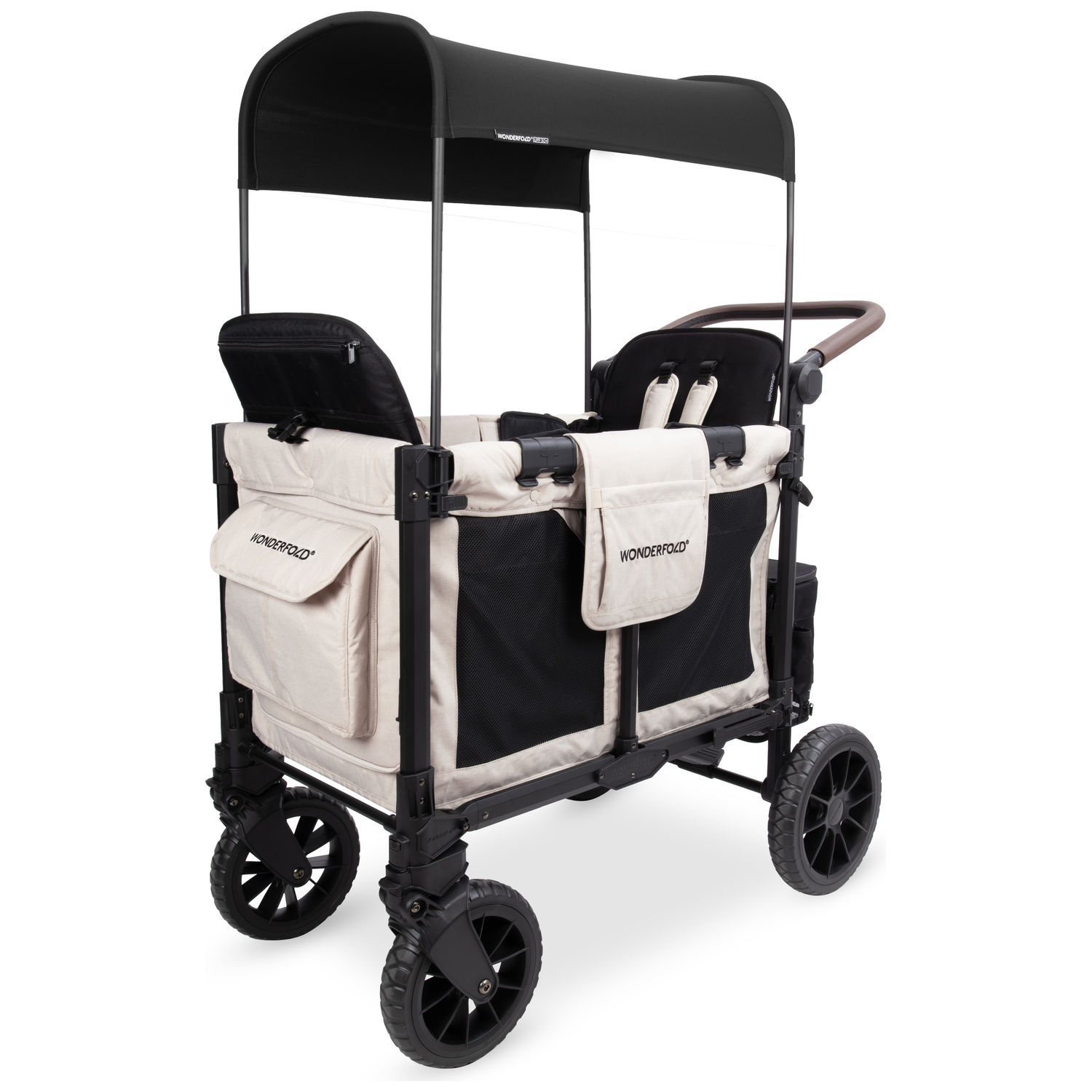 Chariot de transport enfant W2 Luxe Pro Sandy Beige (2 places)
