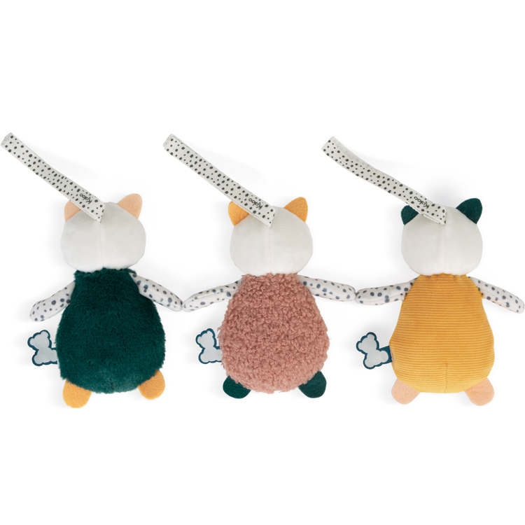 Lot de 3 doudous chats sensoriels Stimuli (Kaloo) - Image 3