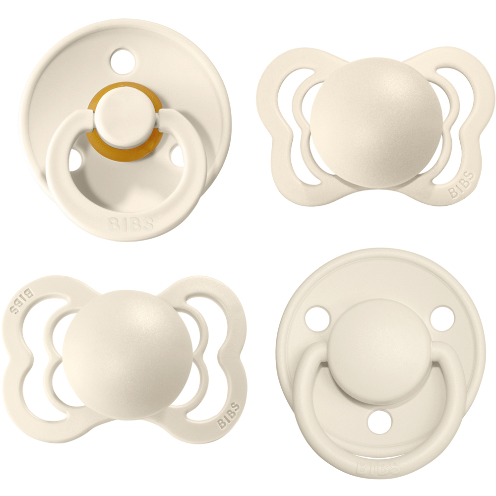 Coffret de 4 sucettes Try It Ivory (0-6 mois) (Bibs) - Image 1