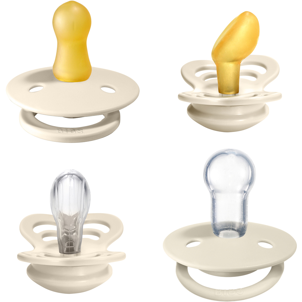 Coffret de 4 sucettes Try It Ivory (0-6 mois) (Bibs) - Image 5