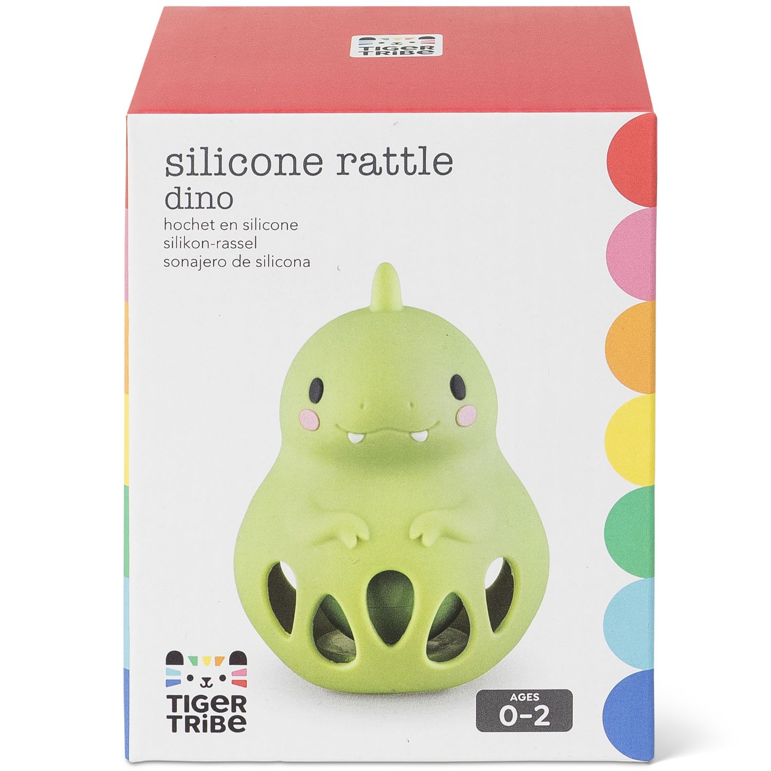 Hochet et anneau de dentition en silicone Dino (Tiger Tribe) - Image 8