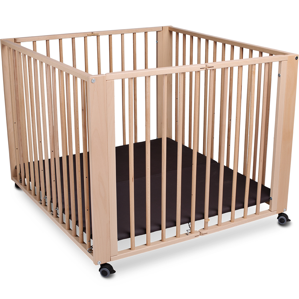 Parc bébé pliant Moritz Natural (89 x 95 cm) (Tissi) - Image 1