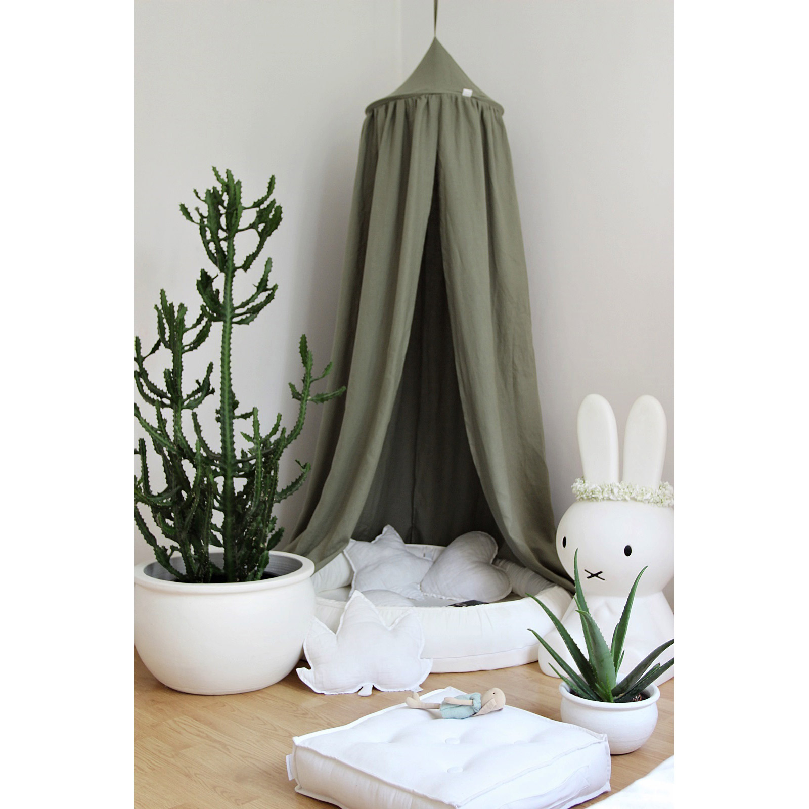 Ciel de lit en lin olive Pure nature (Cotton&Sweets) - Image 2