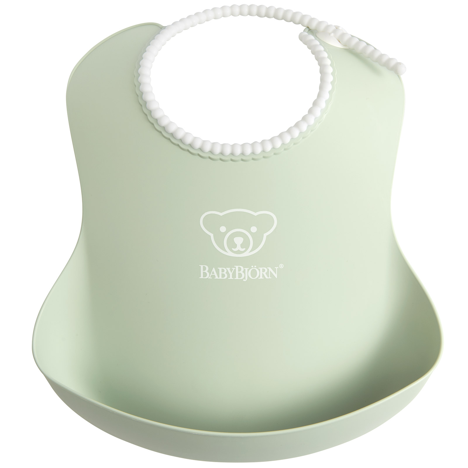 Bavoir plastifié à poche vert pastel