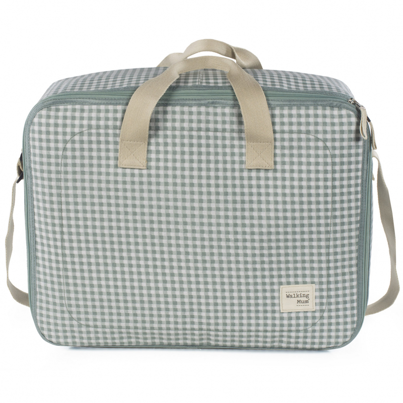Valise de maternité I love vichy vert (Walking Mum) - Image 1