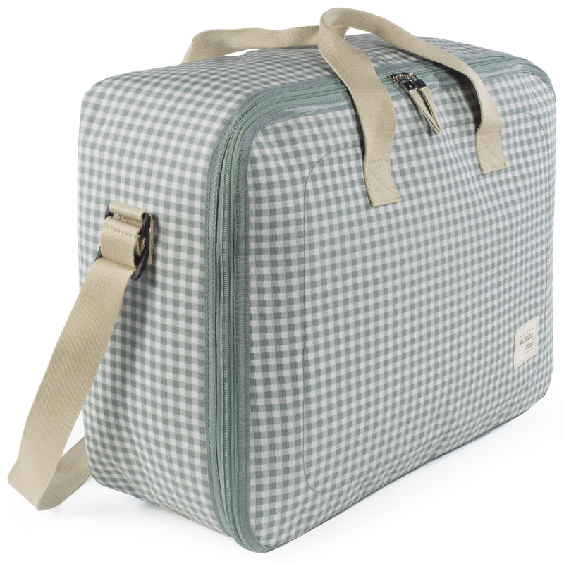 Valise de maternité I love vichy vert (Walking Mum) - Image 3