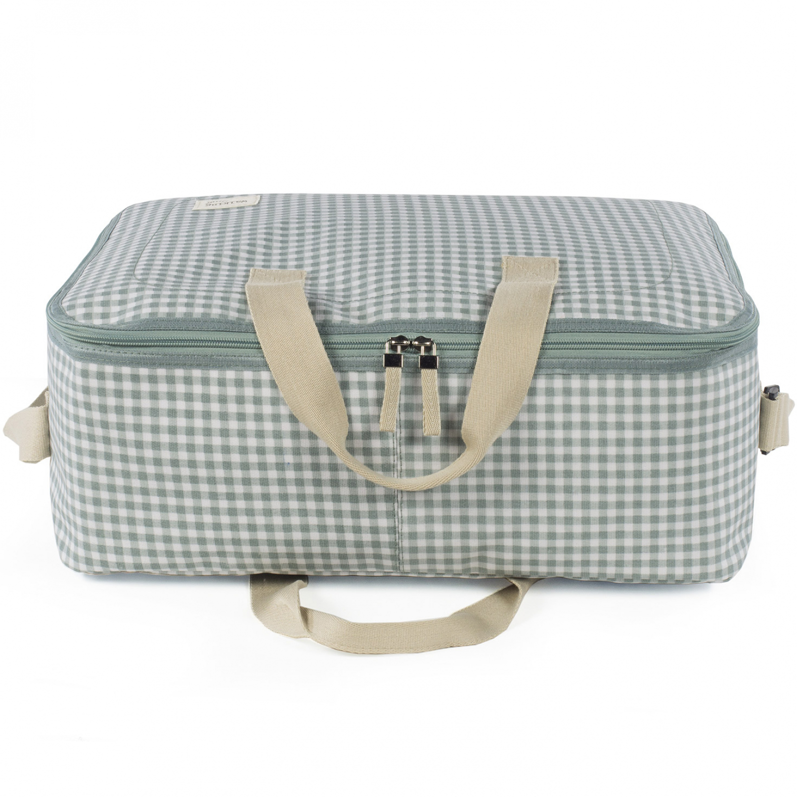 Valise de maternité I love vichy vert (Walking Mum) - Image 5