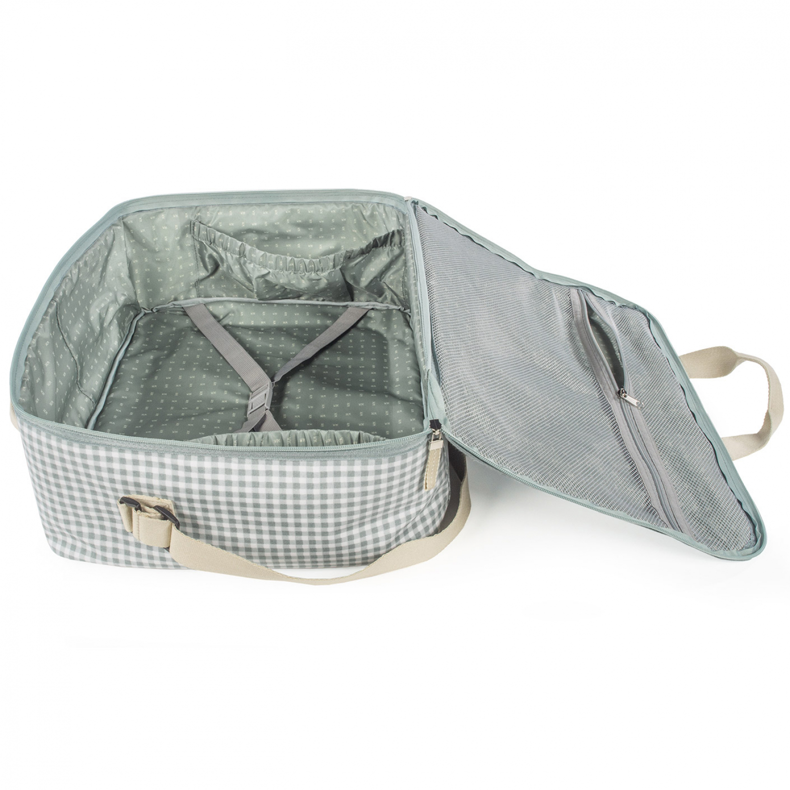 Valise de maternité I love vichy vert (Walking Mum) - Image 6