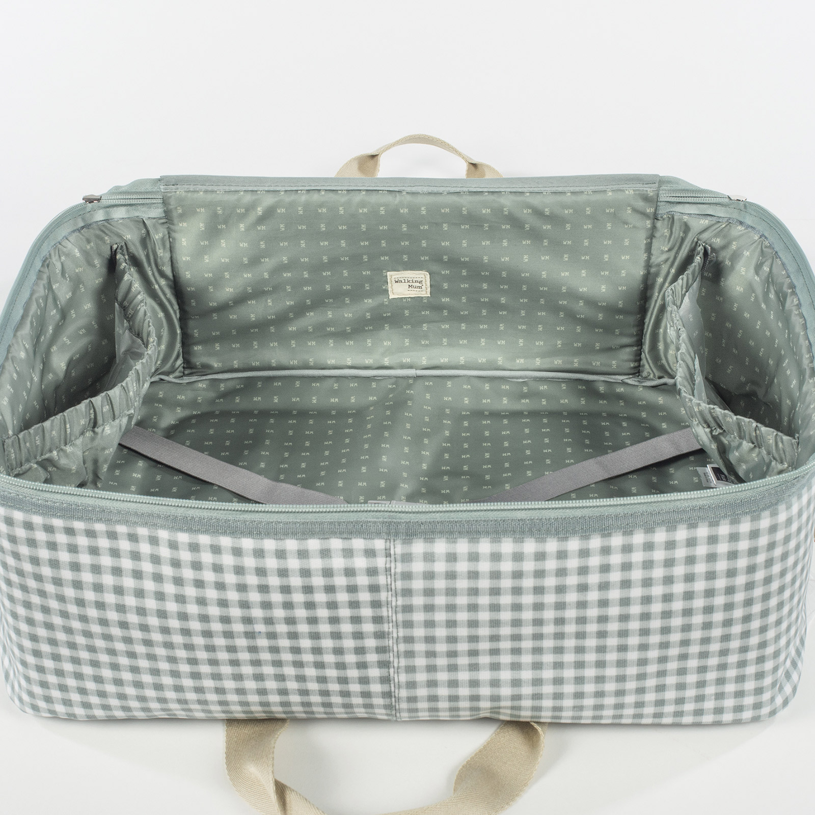 Valise de maternité I love vichy vert (Walking Mum) - Image 9