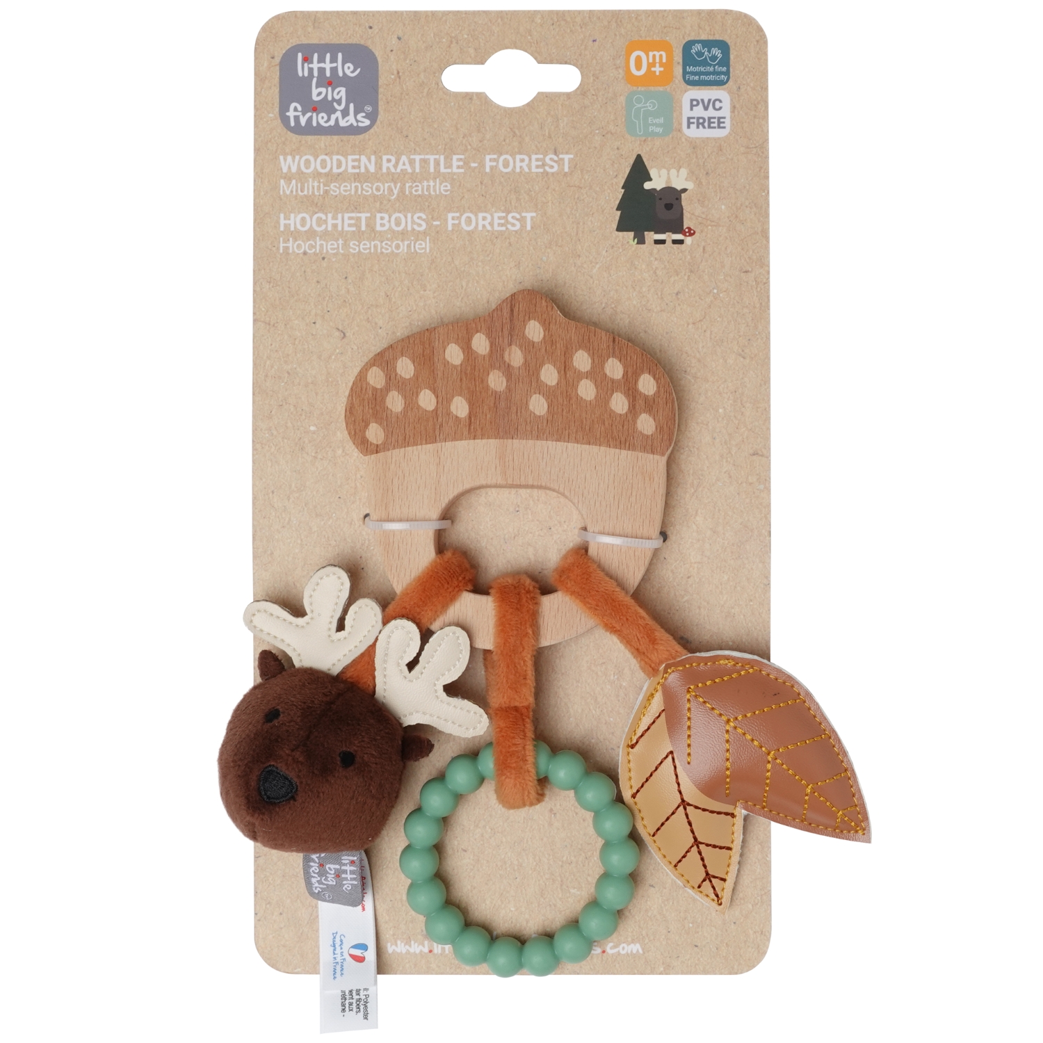 Hochet en bois Forêt (Little Big Friends) - Image 5