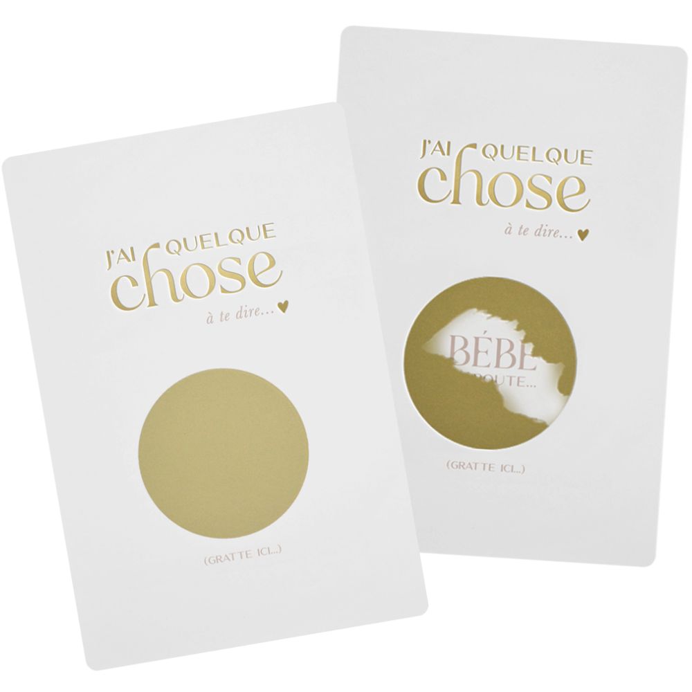 Carte annonce à gratter Bébé en route