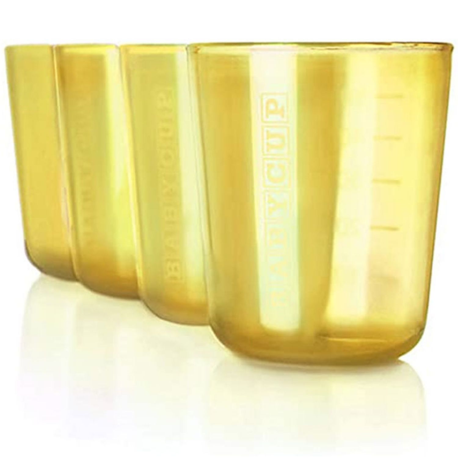 Babycup - Lot de 4 petites tasses jaunes