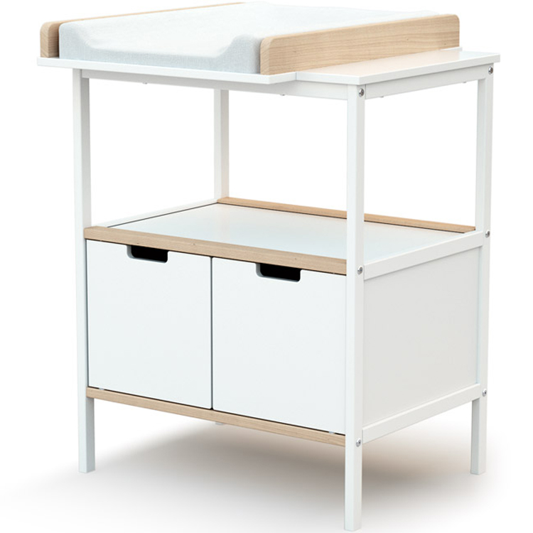 Commode à langer en bois de hêtre Essentiel plus blanc (AT4) - Image 1