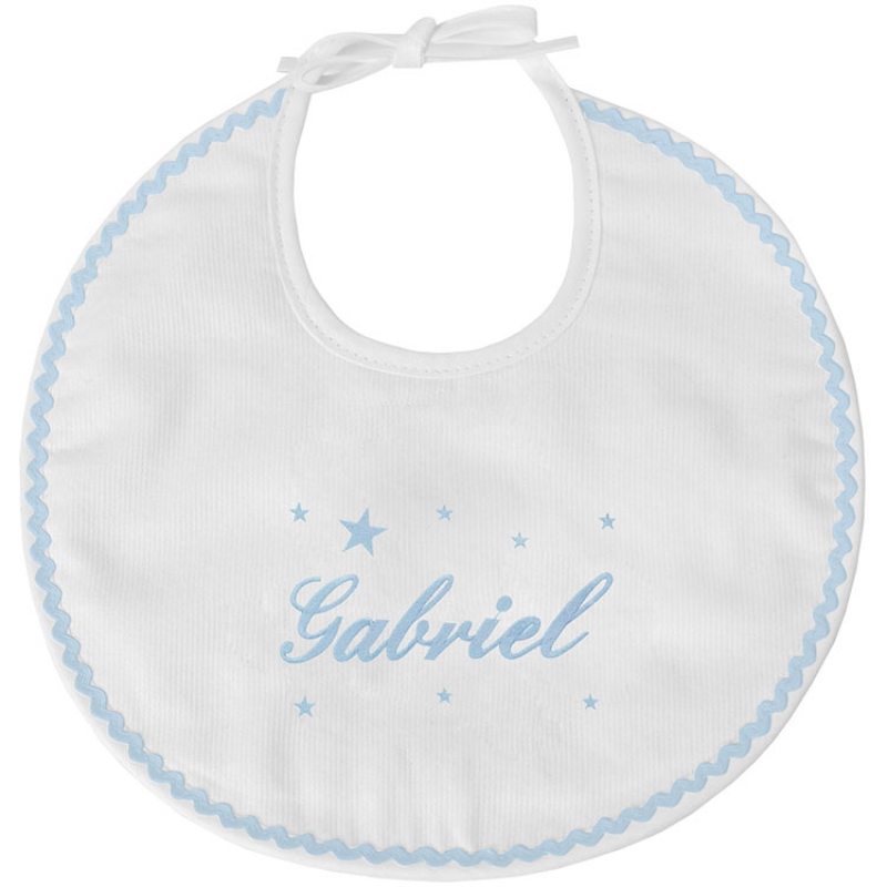 ANVIE - Bavoir de naissance étoile bleu (personnalisable)