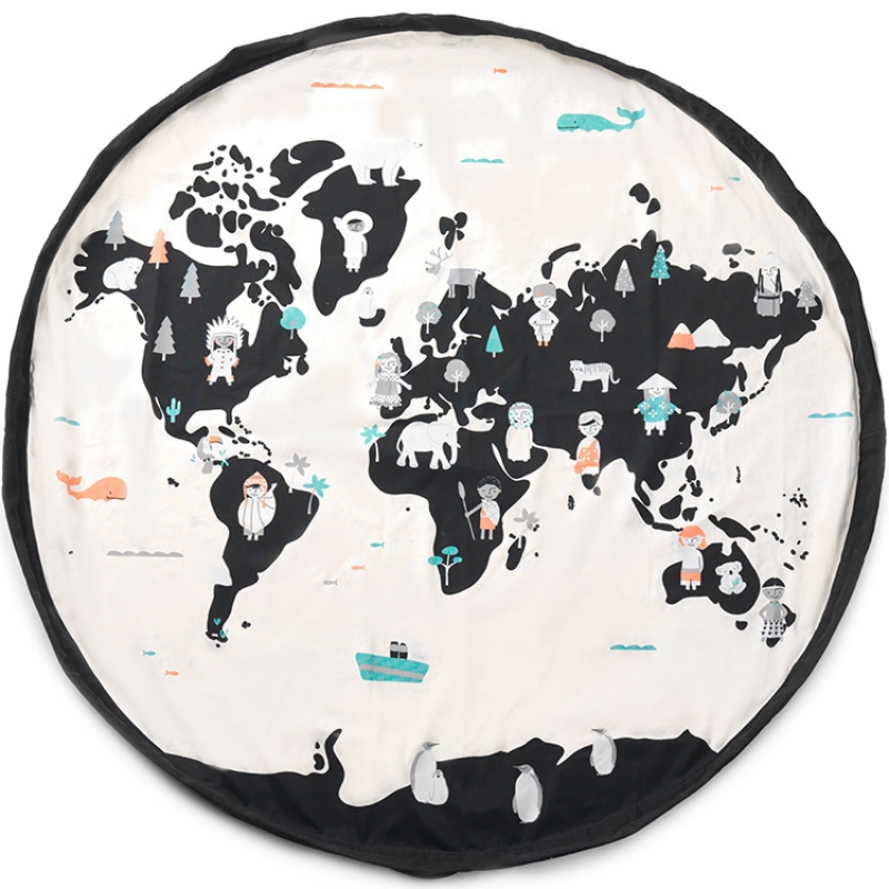 Sac à jouets 2 en 1 réversible Print Worldmap (Play&Go) - Image 8