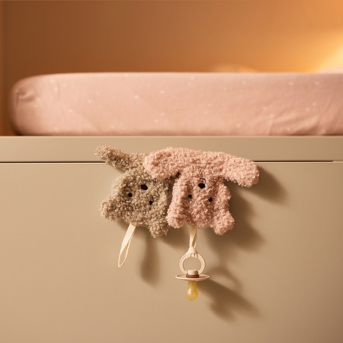 Doudou attache sucette Teddy Bear Olive Green (Jollein) - Image 2