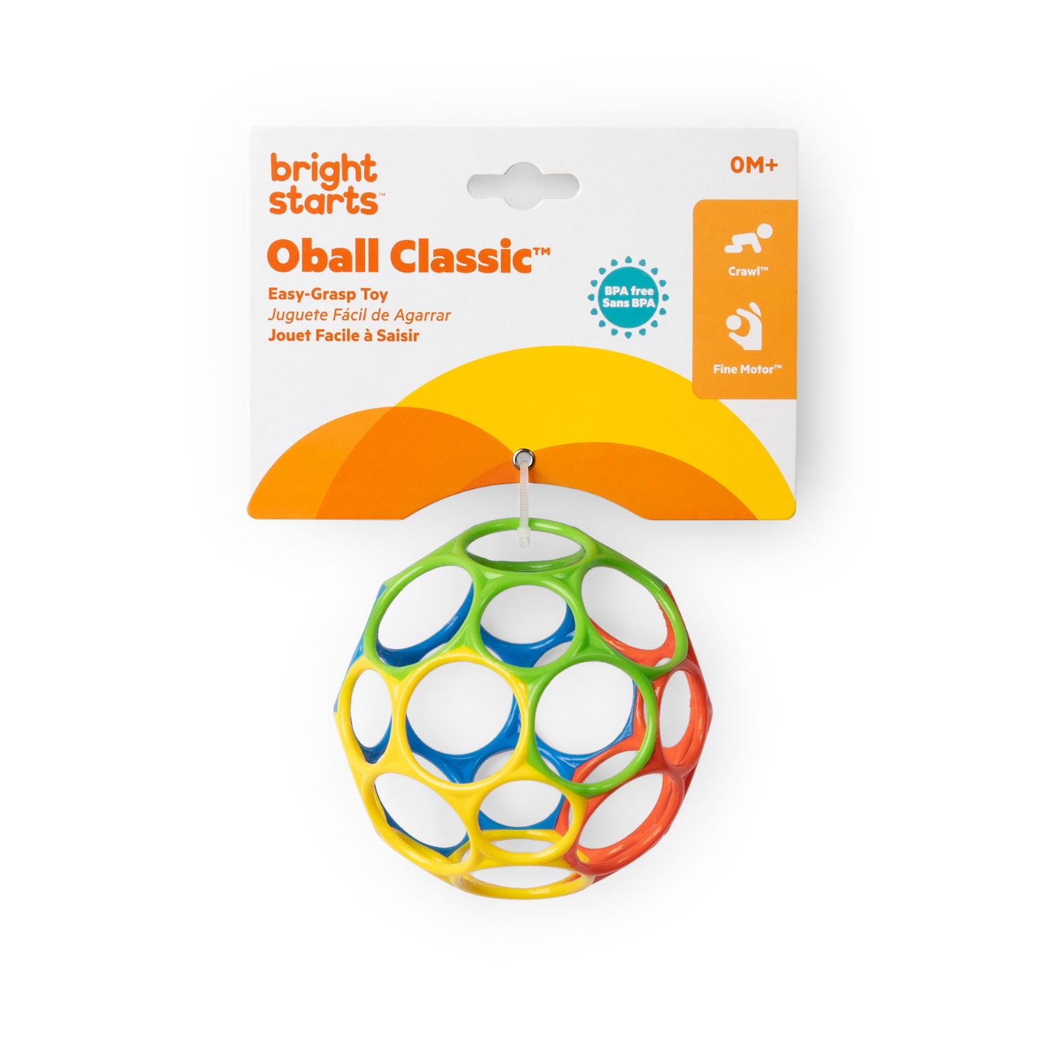 Balle hochet souple multicolore (Oball) - Image 3