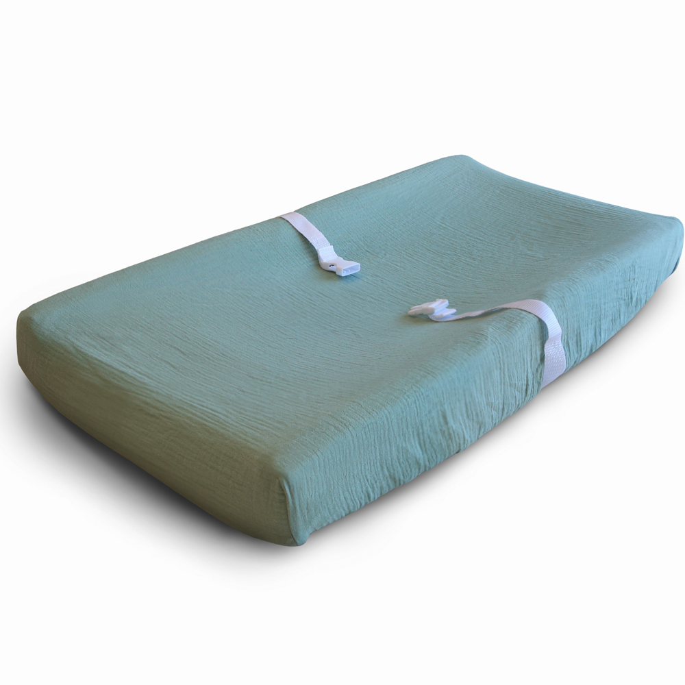 Housse de matelas à langer Roman Green (81 x 41 cm) (Mushie) - Image 1