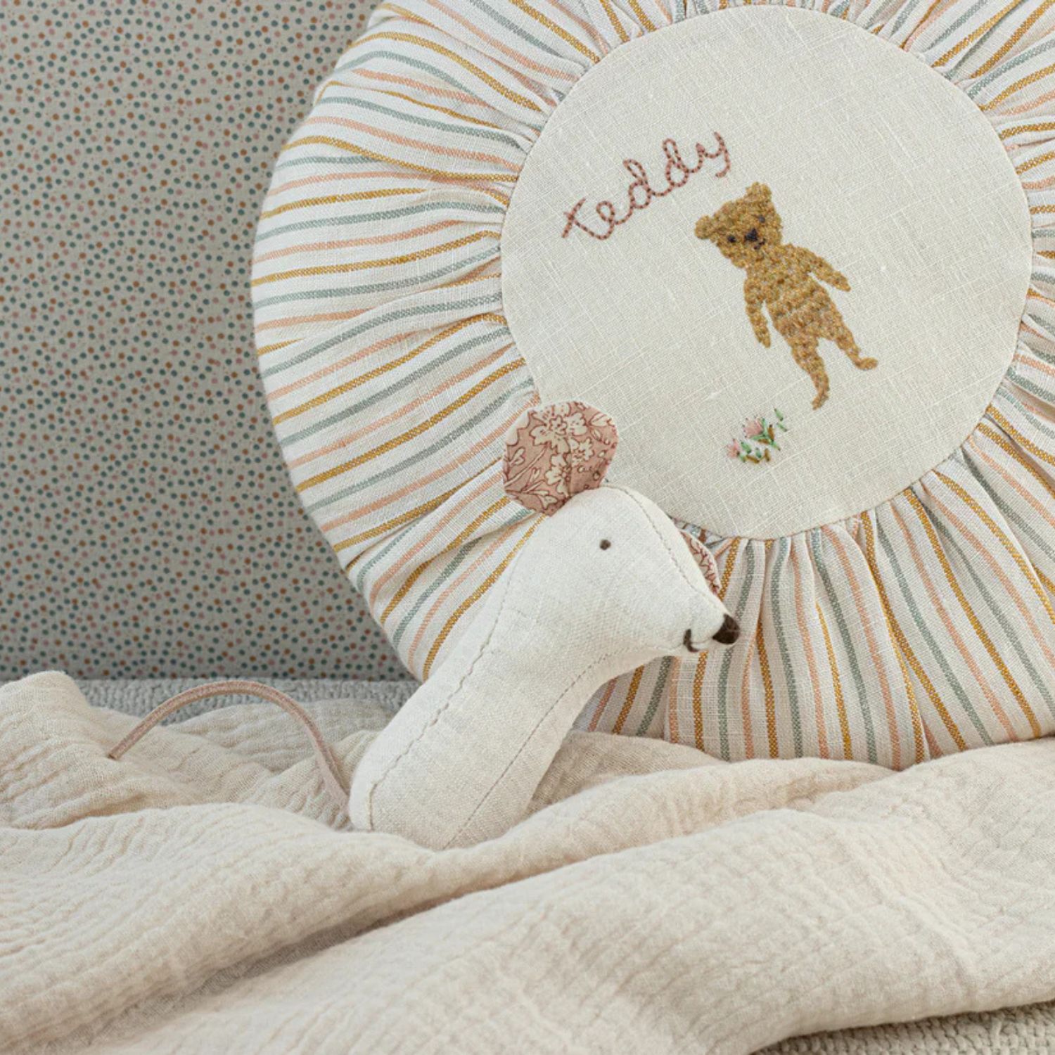 Hochet souris nature (Maileg) - Image 1