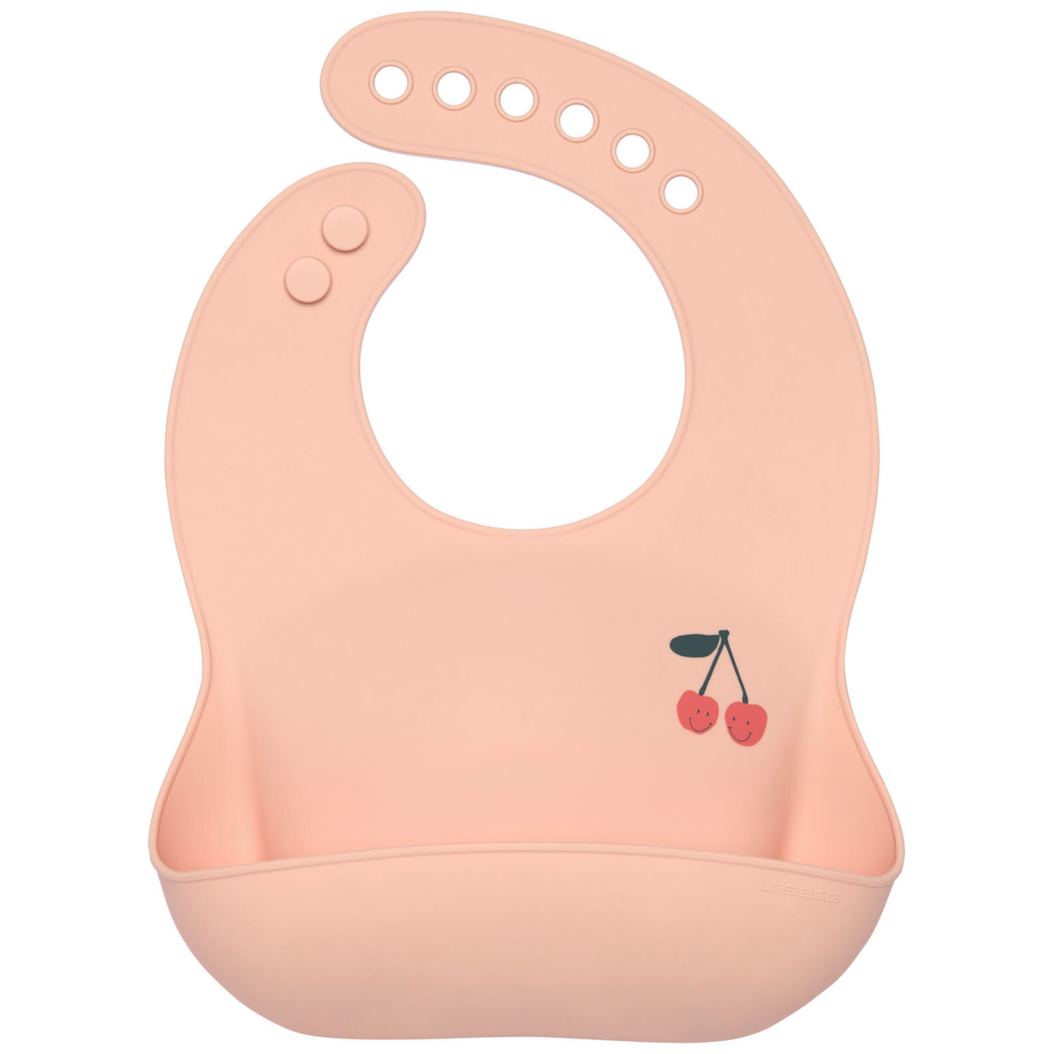 Bavoir en silicone avec poche Happy Fruits Cerise