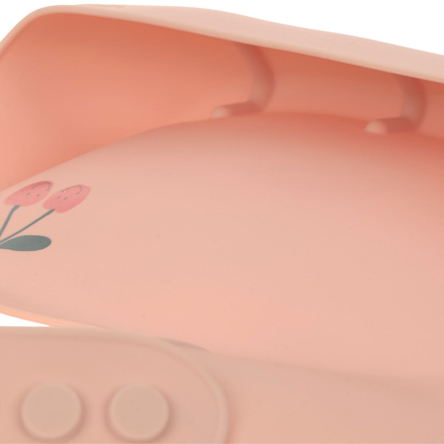 Bavoir en silicone avec poche Happy Fruits Cerise (Lassig) - Image 5