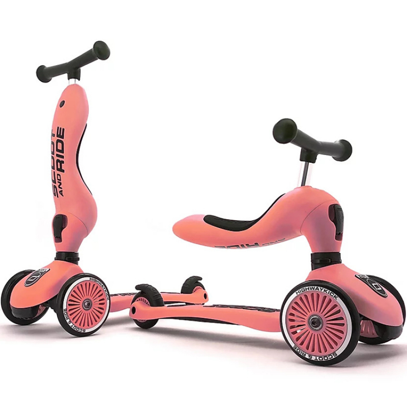 Porteur évolutif en trottinette Highwaykick 1 pêche (Scoot And Ride) - Image 1