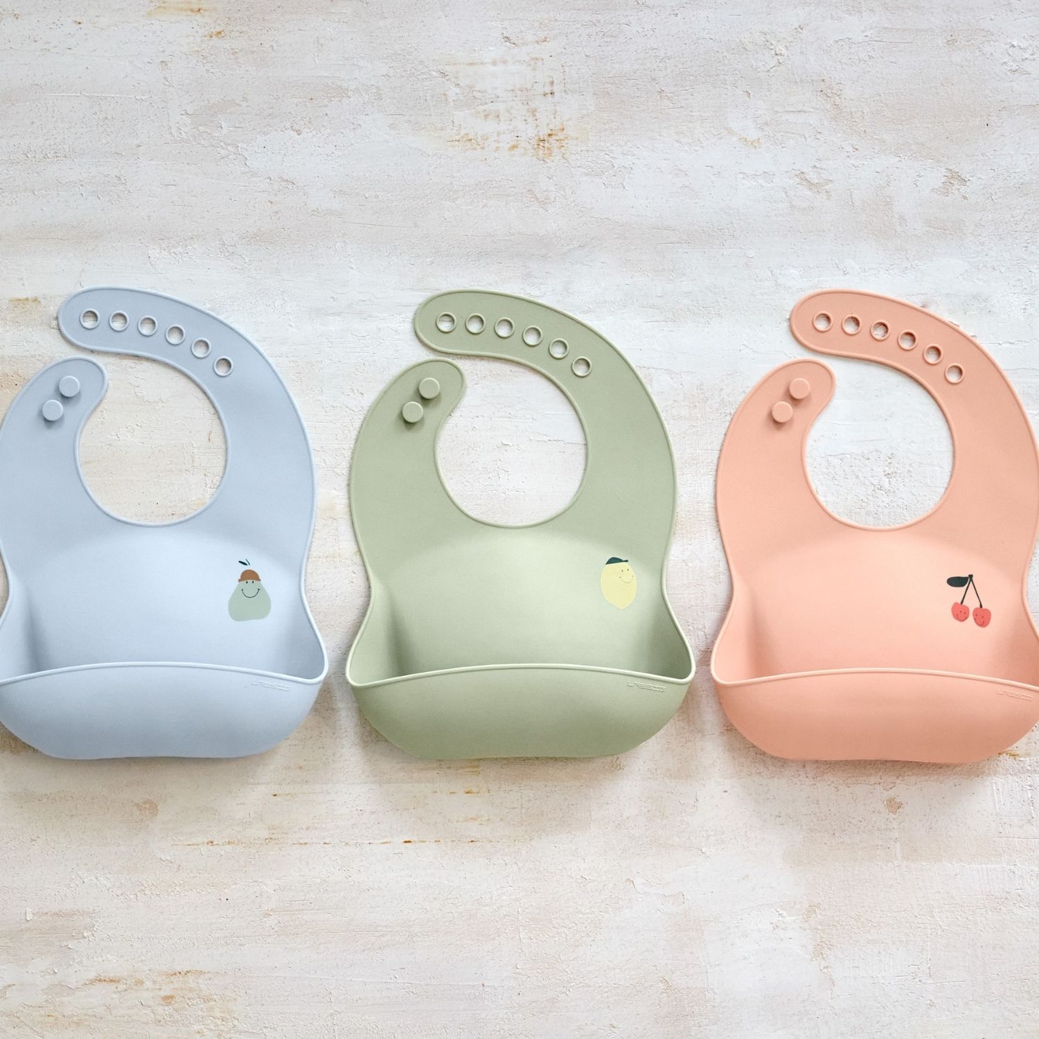 Bavoir en silicone avec poche Happy Fruits Citron (Lassig) - Image 4