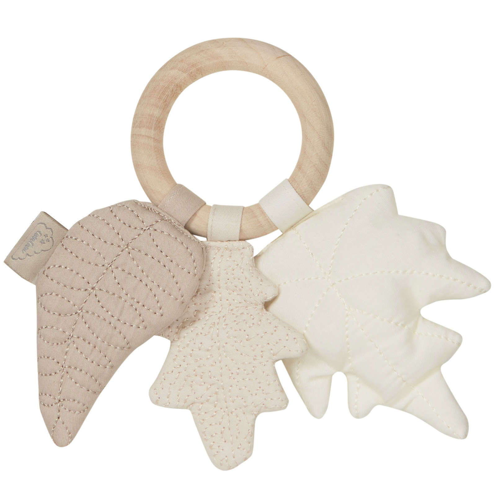 Cam Cam Copenhagen - Hochet anneau Leaves naturel