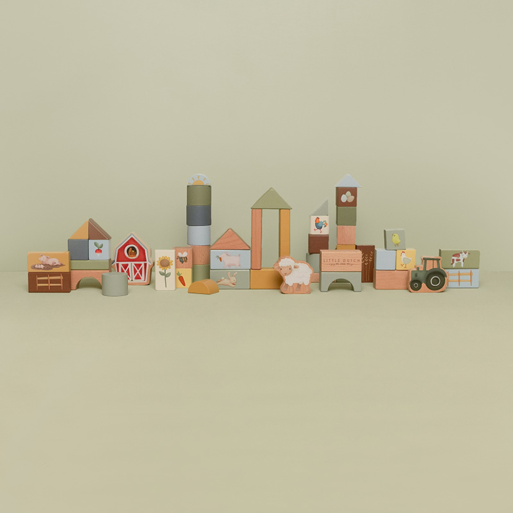 Blocs de construction en bois Little Farm (Little Dutch) - Image 2