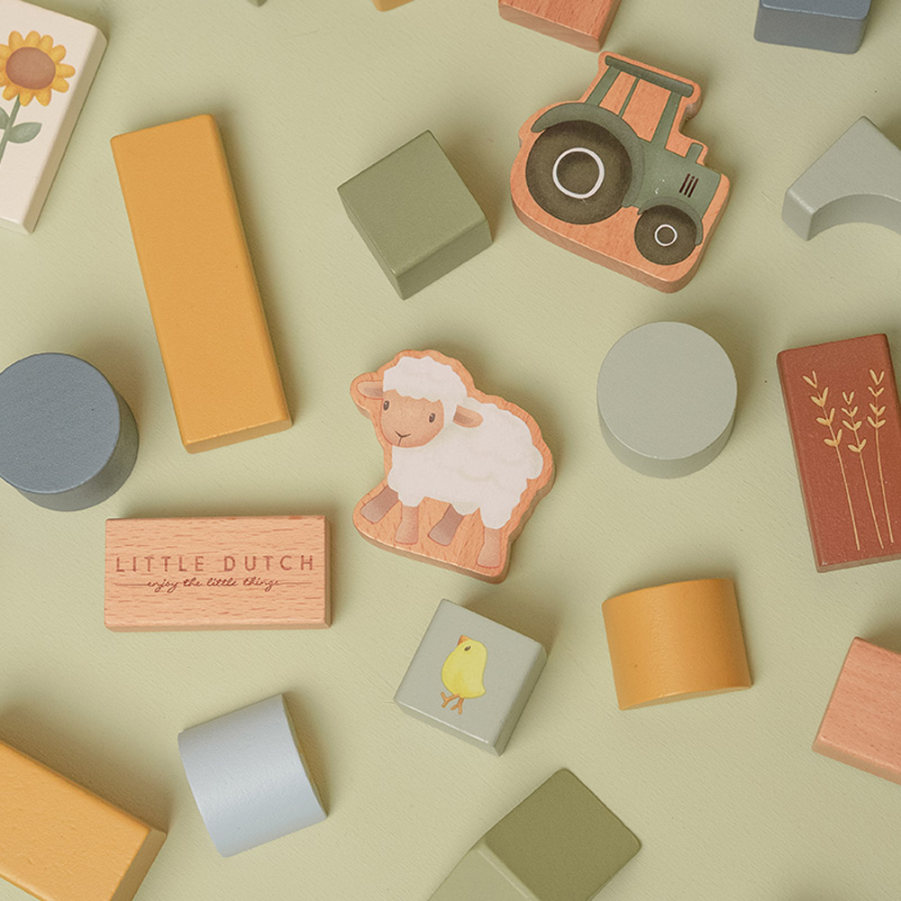 Blocs de construction en bois Little Farm (Little Dutch) - Image 3
