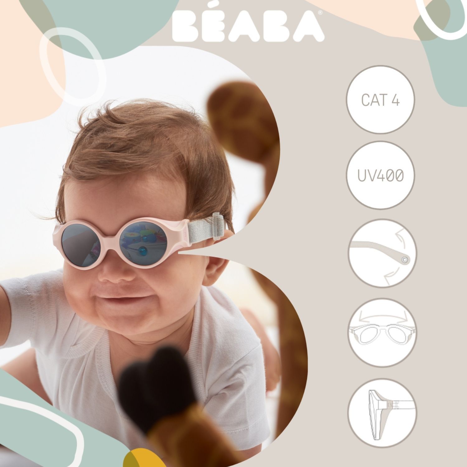 Lunettes de soleil bandeau Ocre (0-9 mois) (Béaba) - Image 1