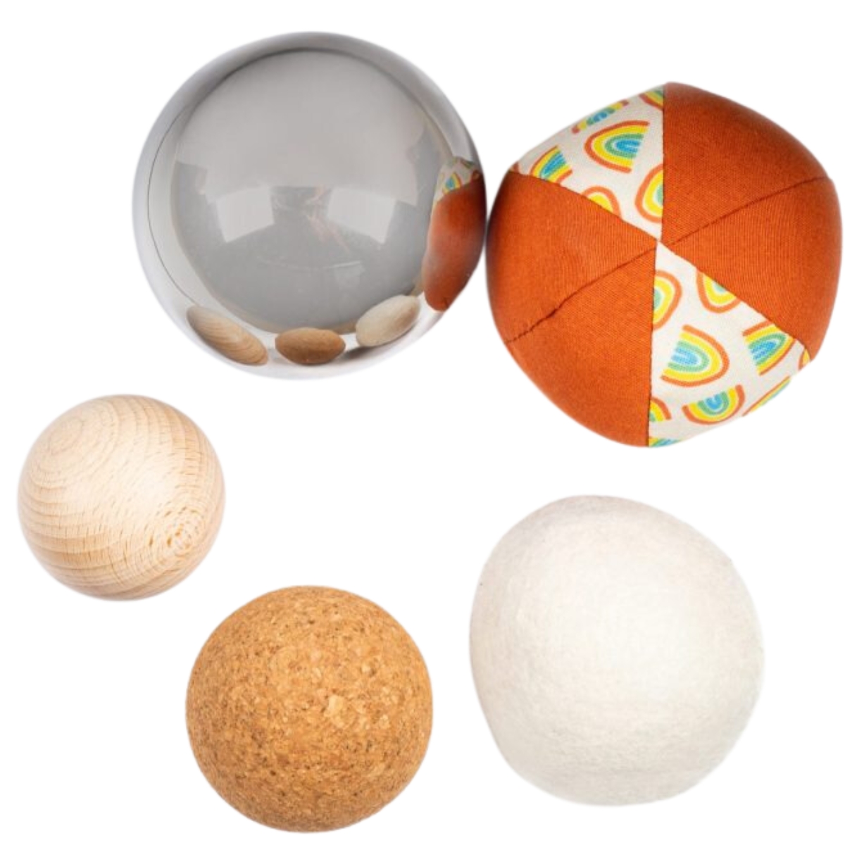 Petit Boum - Lot de 5 balles sensorielles