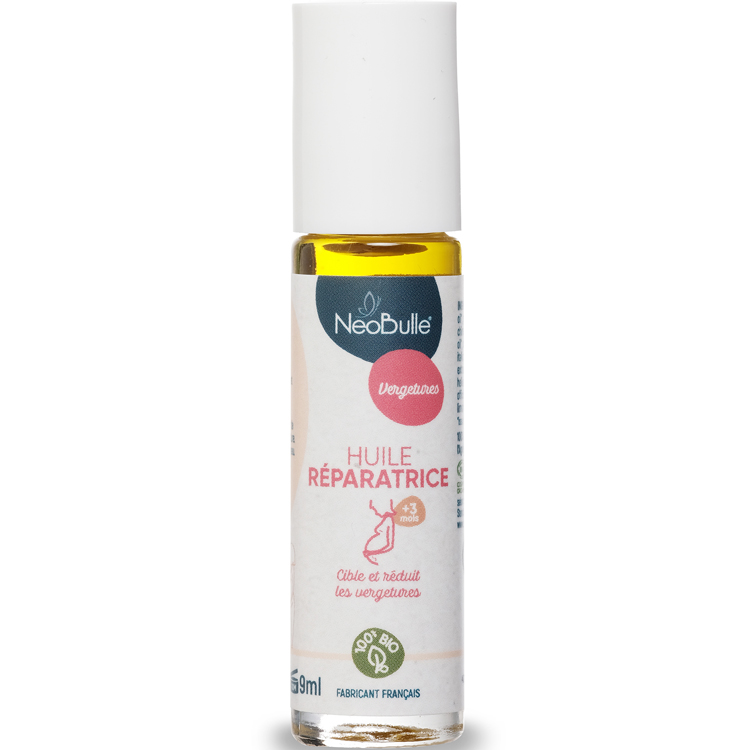 Neobulle - Roll-on huile de massage bio réparatrice vergetures (9 ml)