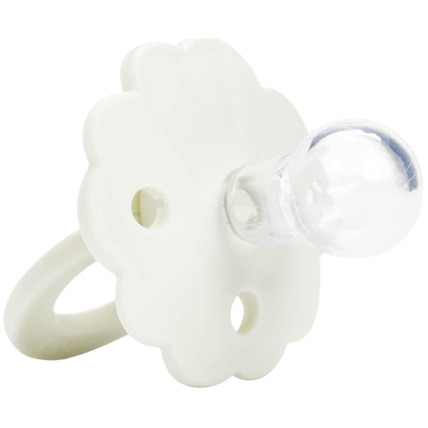 Sucette symétrique en silicone Binky Bloom Vanilla White (3 mois et +) (Elodie Details) - Image 3