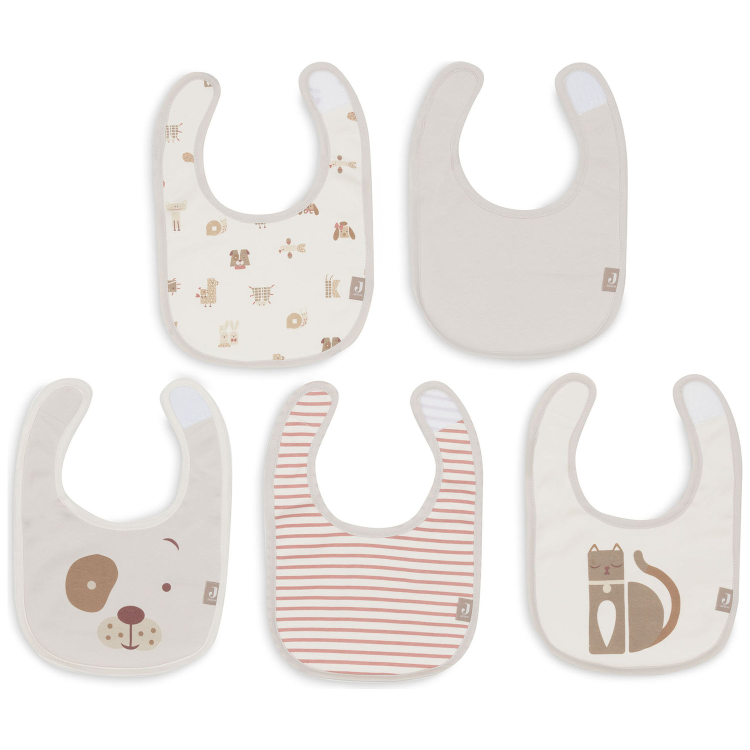 Lot de 5 bavoirs imperméables Animal Friends (Jollein) - Image 3